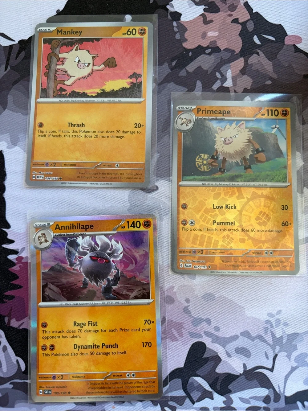 Mankey, Primeape & Annihilape Evolution Reverse Holo Card Lot 🥊 | ✨5/$25✨